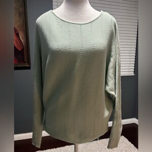 Mint green textured soft sweater. Oversized look. In EUC. Size Small